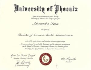 Bachelor of Science in Health Administration Certificate